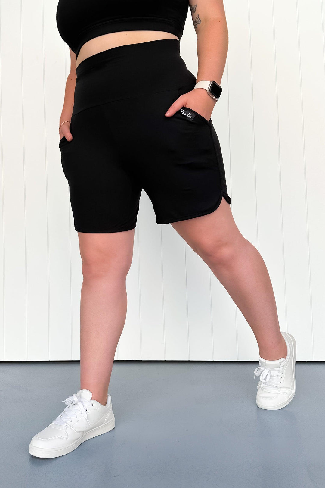 Black - Jogger Shorts - Pockets