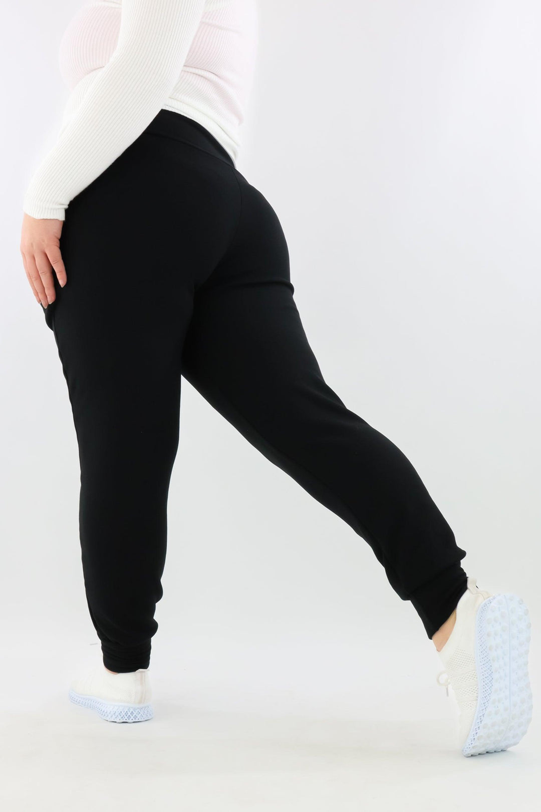 Black - Fleece Joggers - Pockets