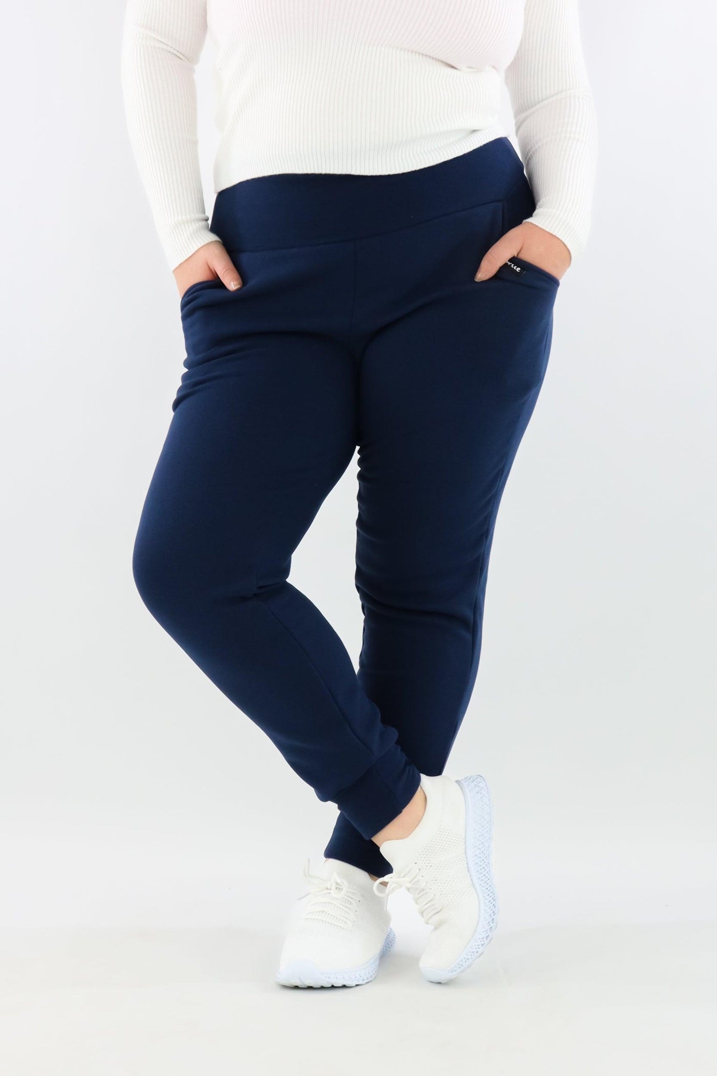 Navy - Fleece Joggers - Pockets