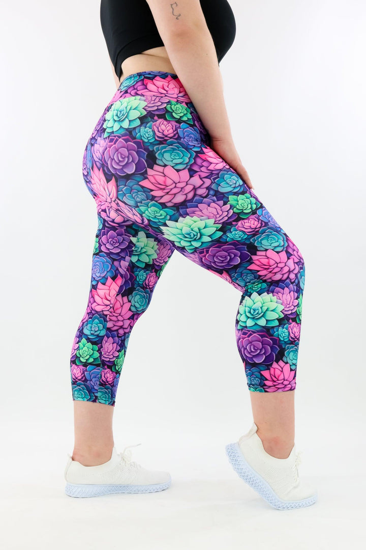 Succulents - Casual - Capri Leggings