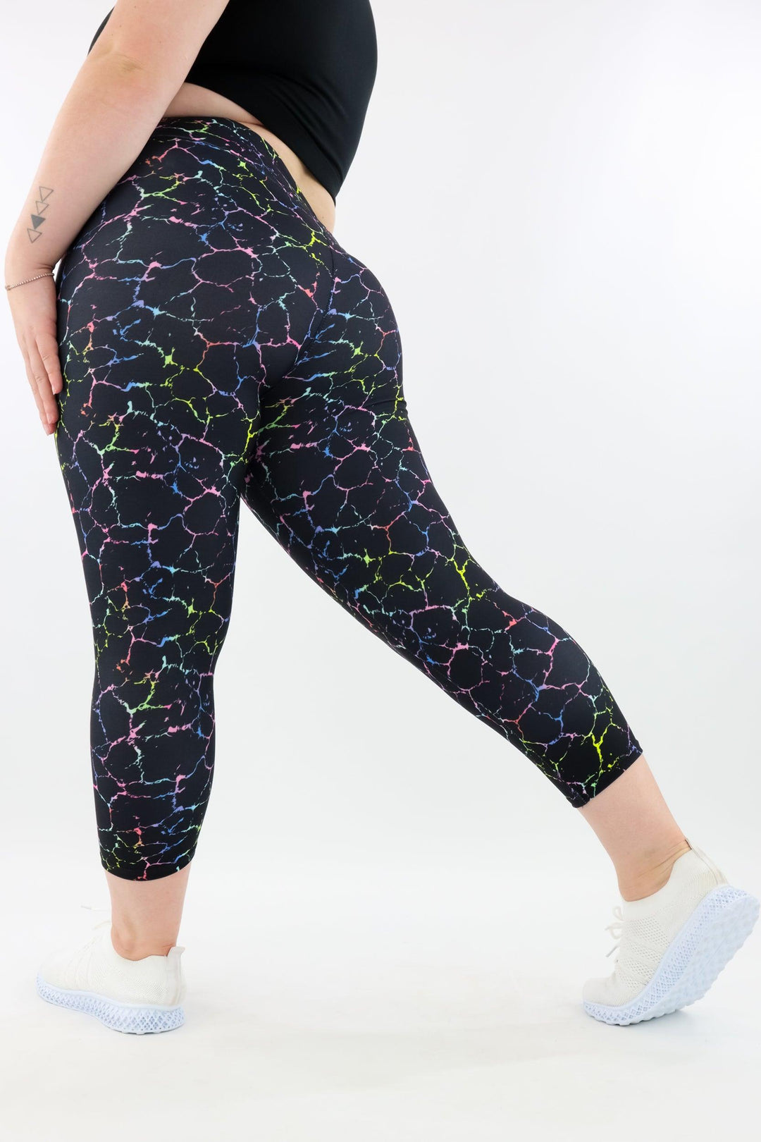 Rainbow Marble - Casual - Capri Leggings