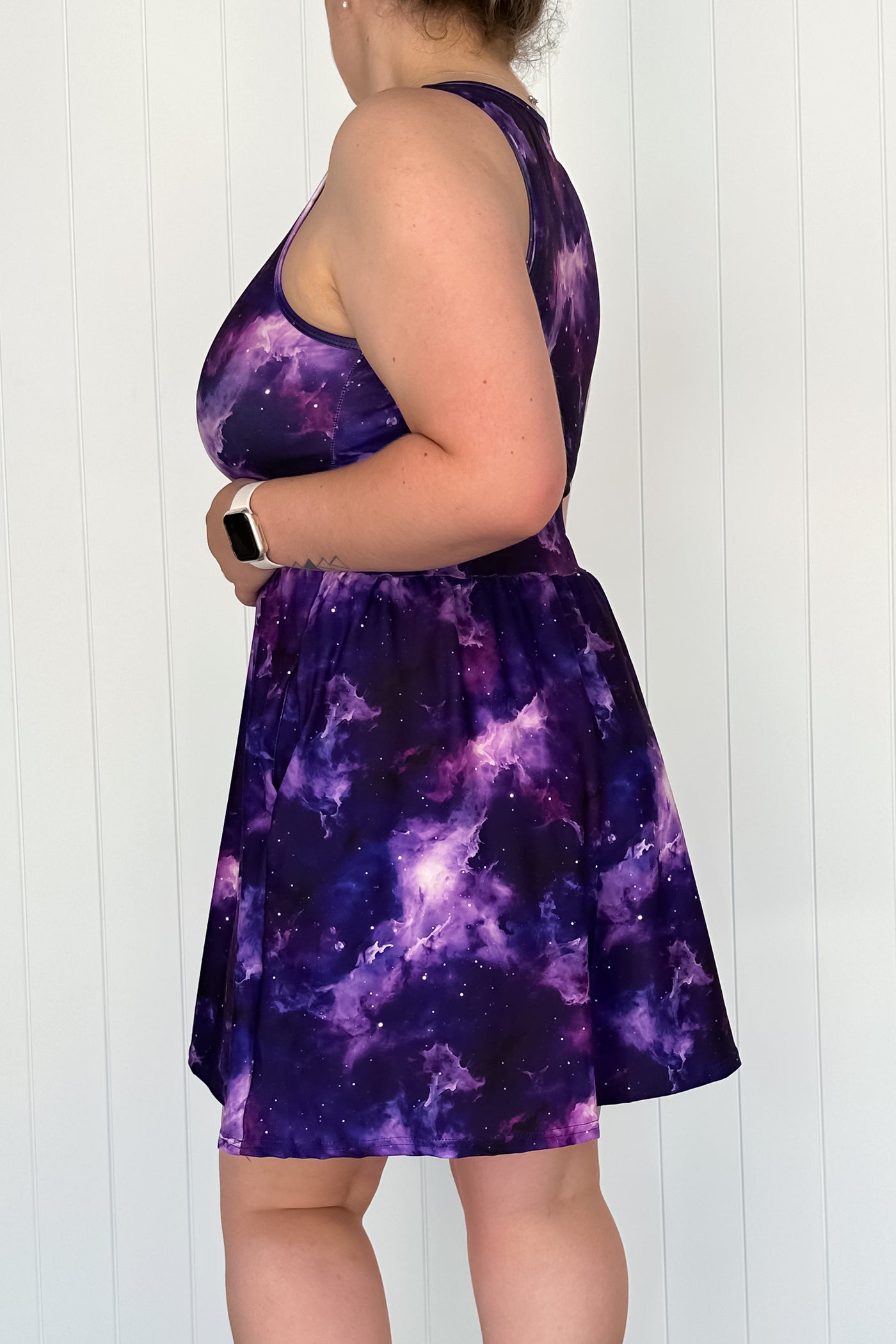 Sapphire Supernova - Sleeveless Mini Dress - Pockets