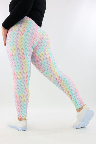 Pastel Knit - Casual - Long Full Leggings