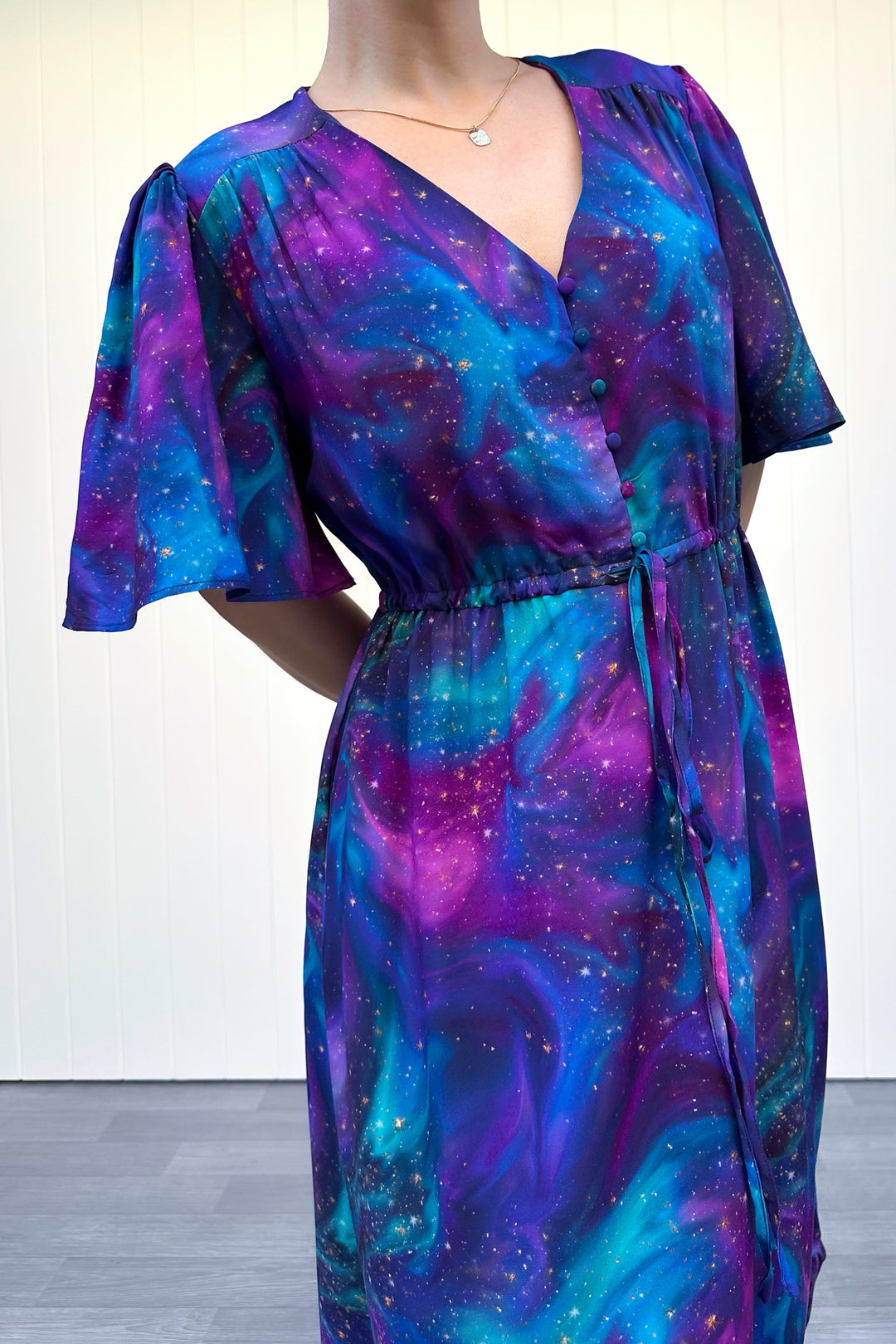 Peony Maxi Dress - Aurora Sky - Pockets