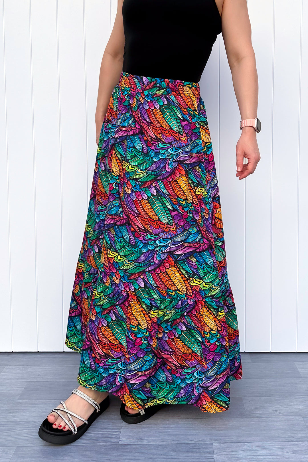 Camellia Maxi Skirt - Feather Wild - Pockets