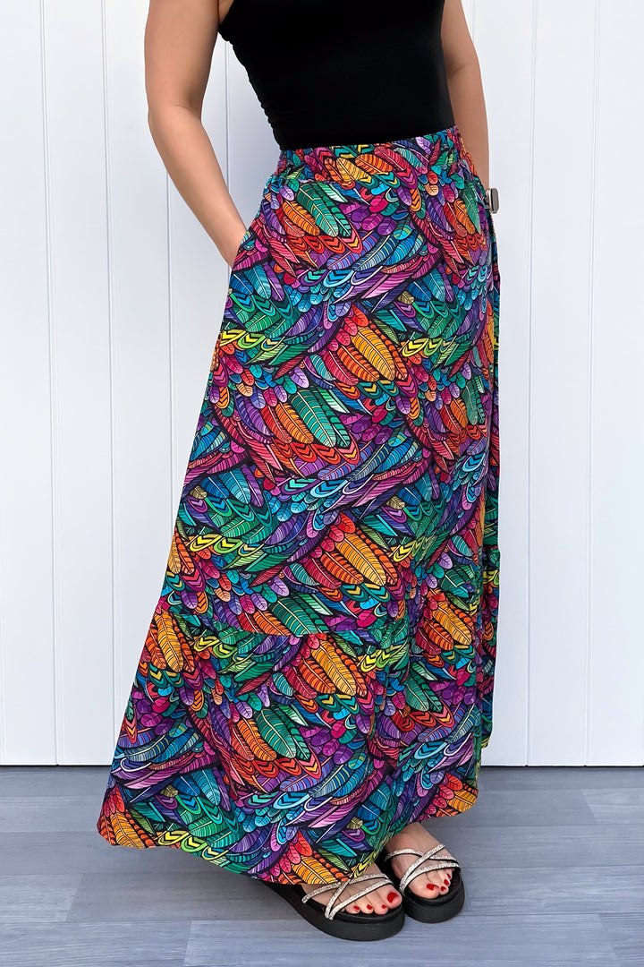 Camellia Maxi Skirt - Feather Wild - Pockets