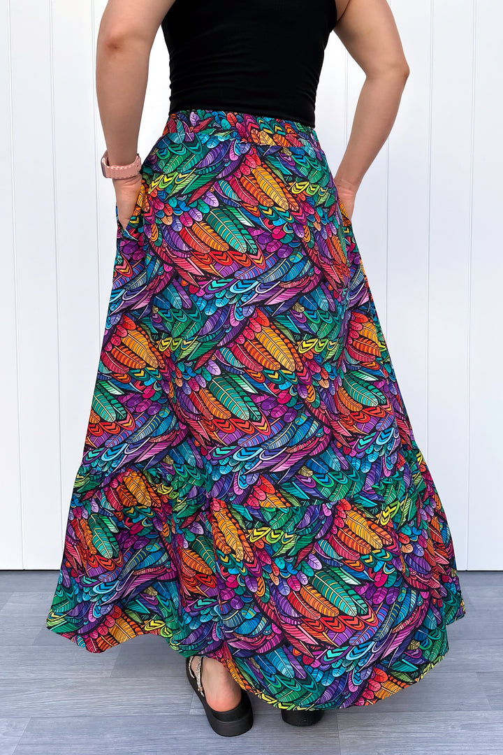 Camellia Maxi Skirt - Feather Wild - Pockets