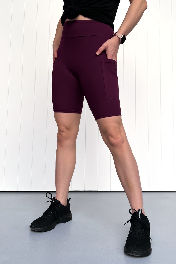 Plum - Casual - Long Shorts - Pockets