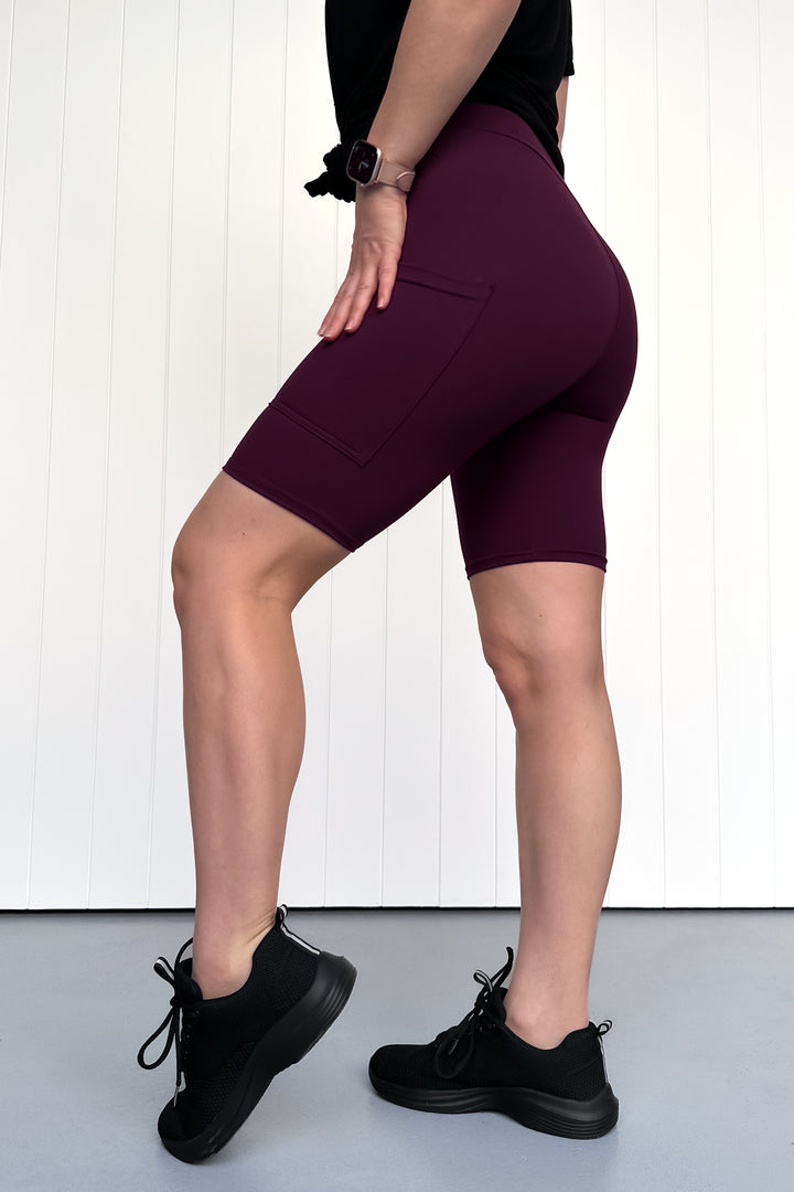 Plum - Casual - Long Shorts - Pockets