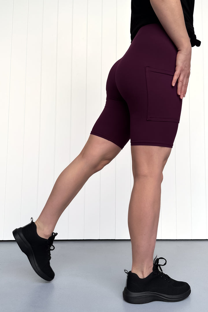 Plum - Casual - Long Shorts - Pockets