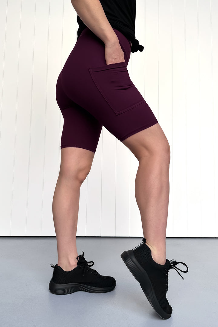 Plum - Casual - Long Shorts - Pockets