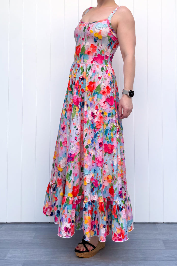 Celeste Maxi Dress - Painted Petals - Pockets