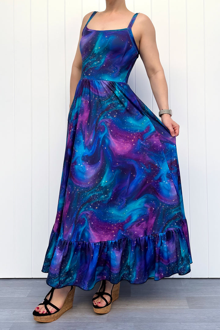 Celeste Maxi Dress - Aurora Sky - Pockets