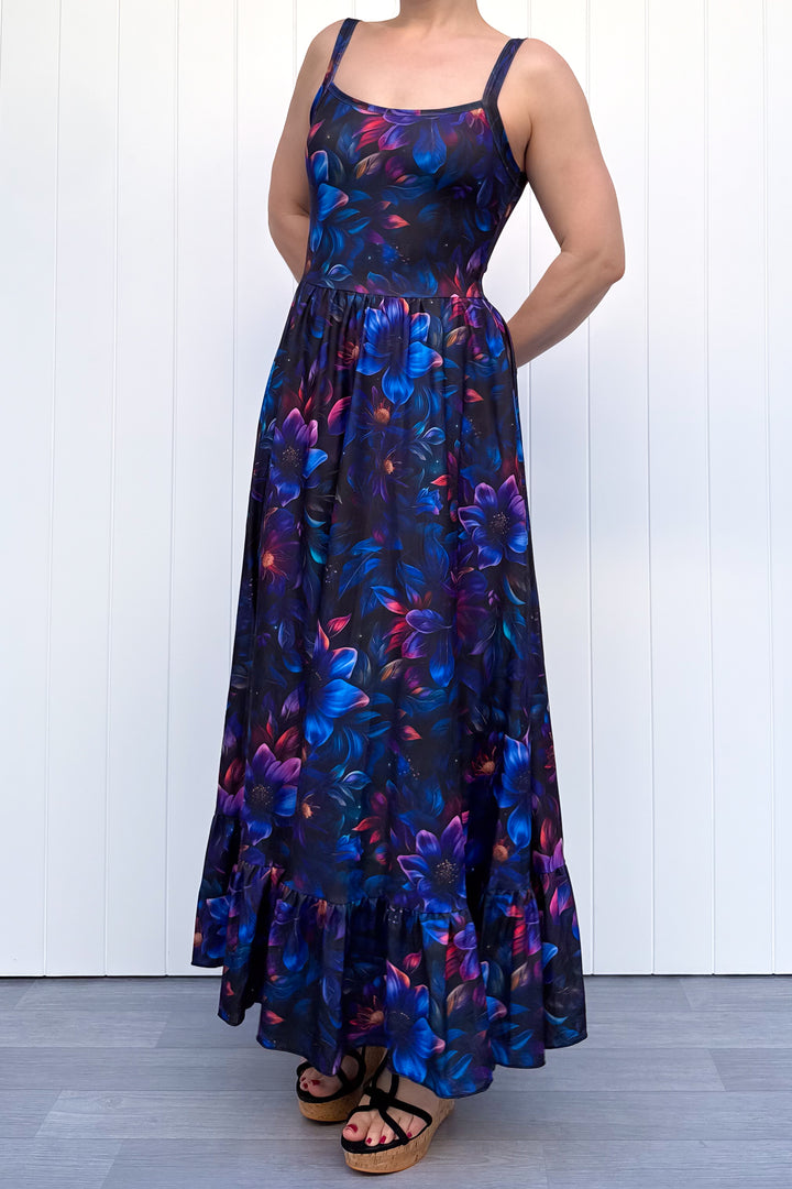 Celeste Maxi Dress - Obsidian Petal - Pockets