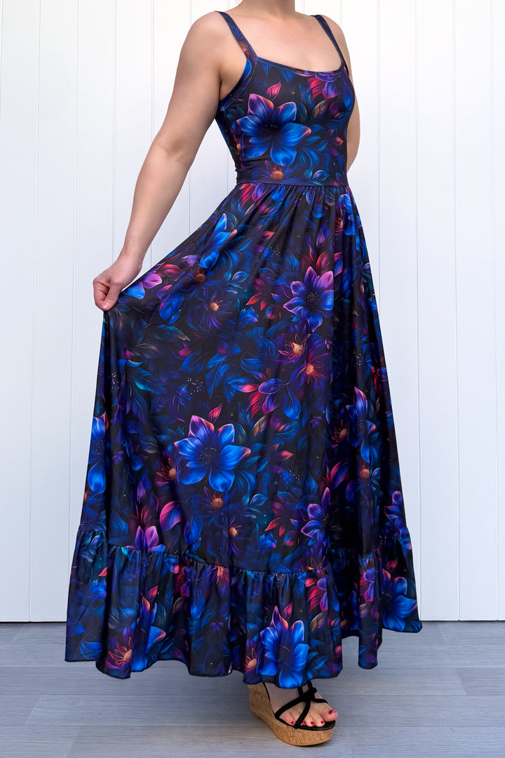 Celeste Maxi Dress - Obsidian Petal - Pockets