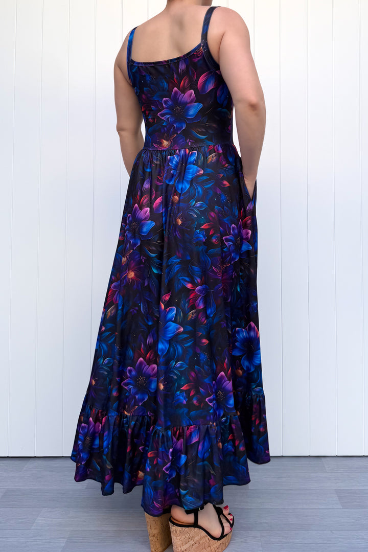 Celeste Maxi Dress - Obsidian Petal - Pockets