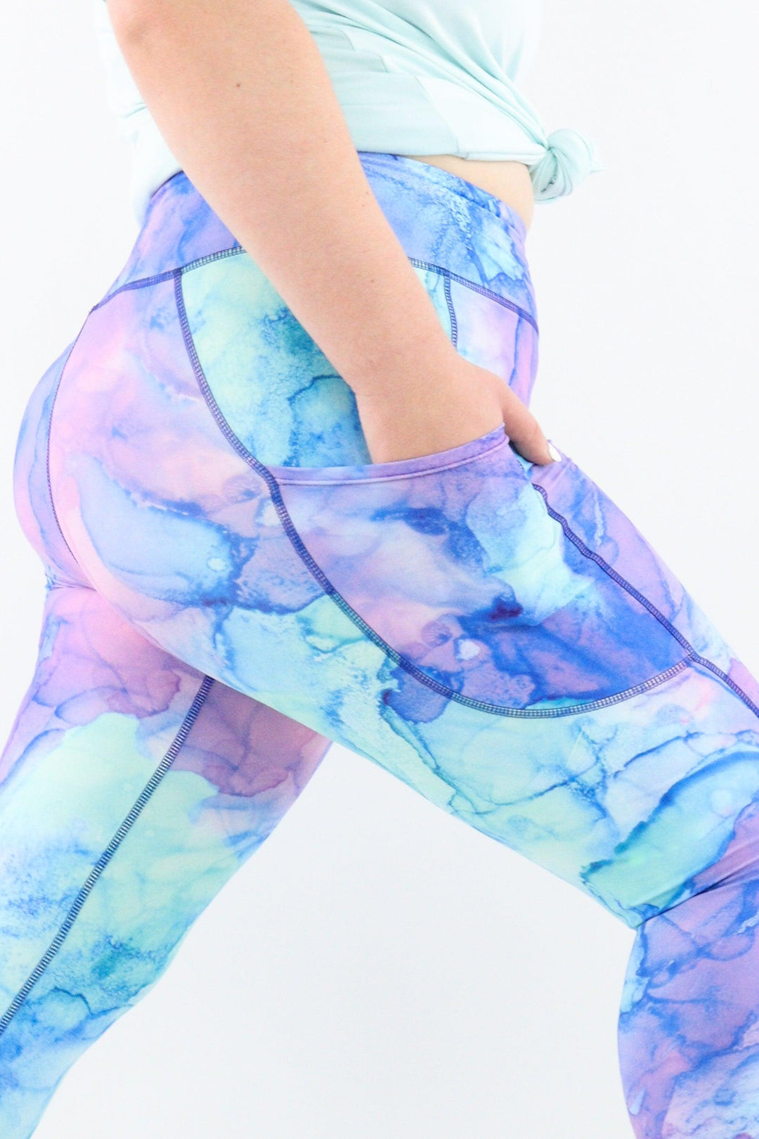 Water Ink - Casual - Capri Leggings - Pockets - Pawlie