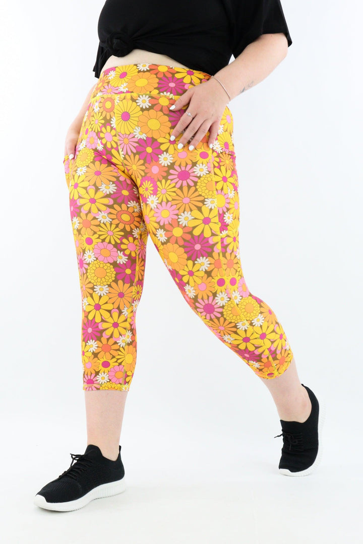 Posy Pop - Casual - Capri Leggings - Pockets - Pawlie