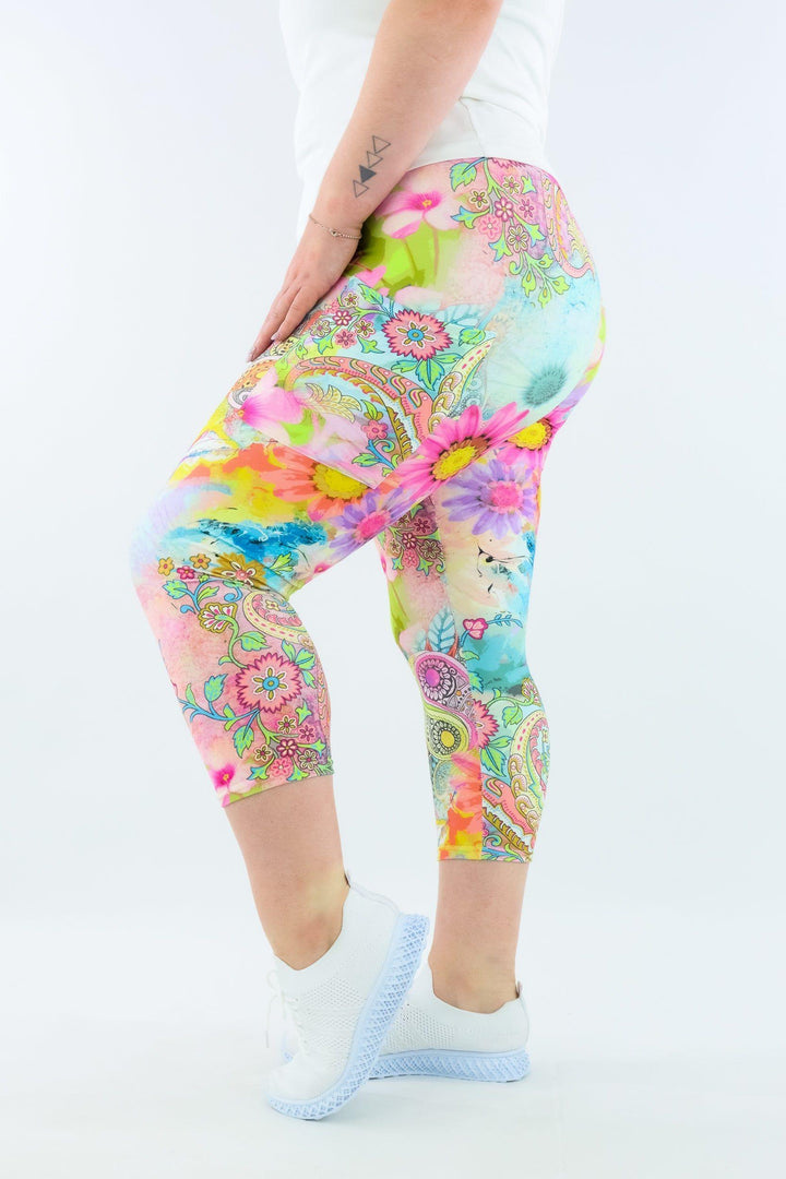 Ying Yang Oasis - Casual - Capri Leggings - Pockets - Pawlie