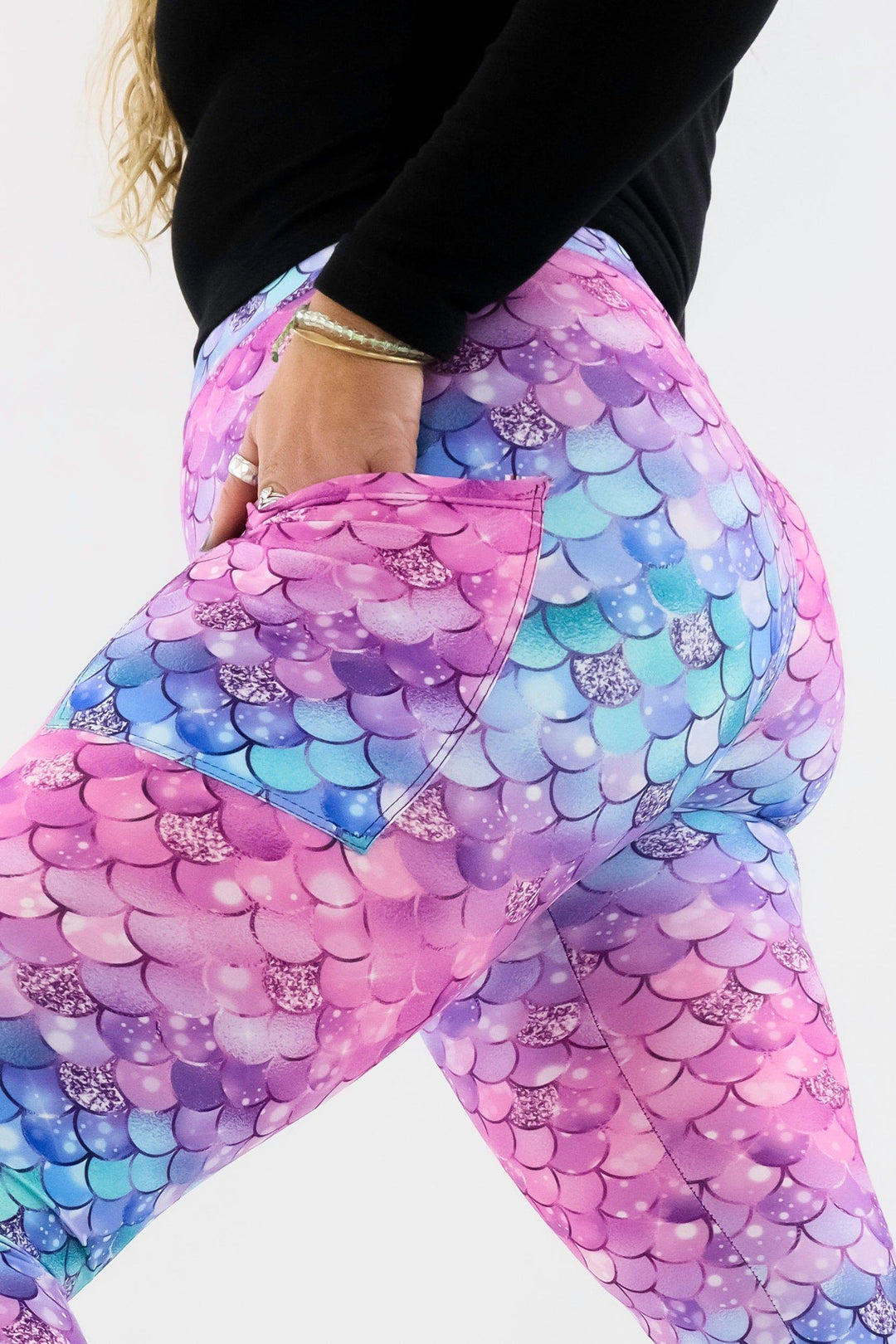 Lush Mermaid - Casual - Regular Full Leggings - Pockets Casual Full Leggings - Pockets Pawlie   