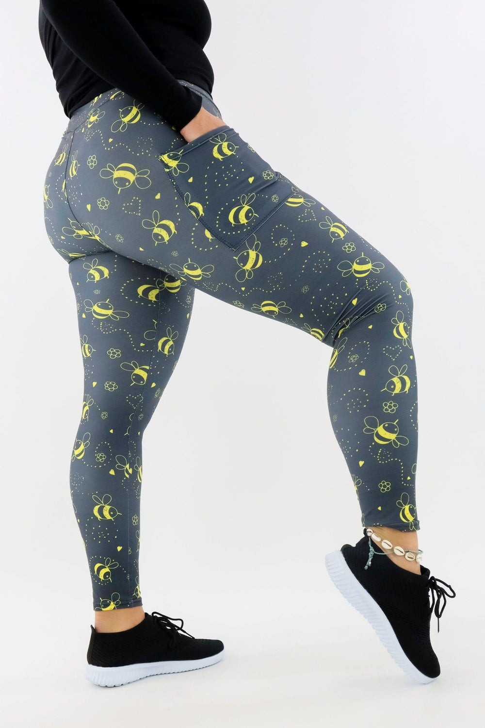 Bumble Bee - Casual - Regular Full Leggings - Pockets Casual Full Leggings - Pockets Pawlie   