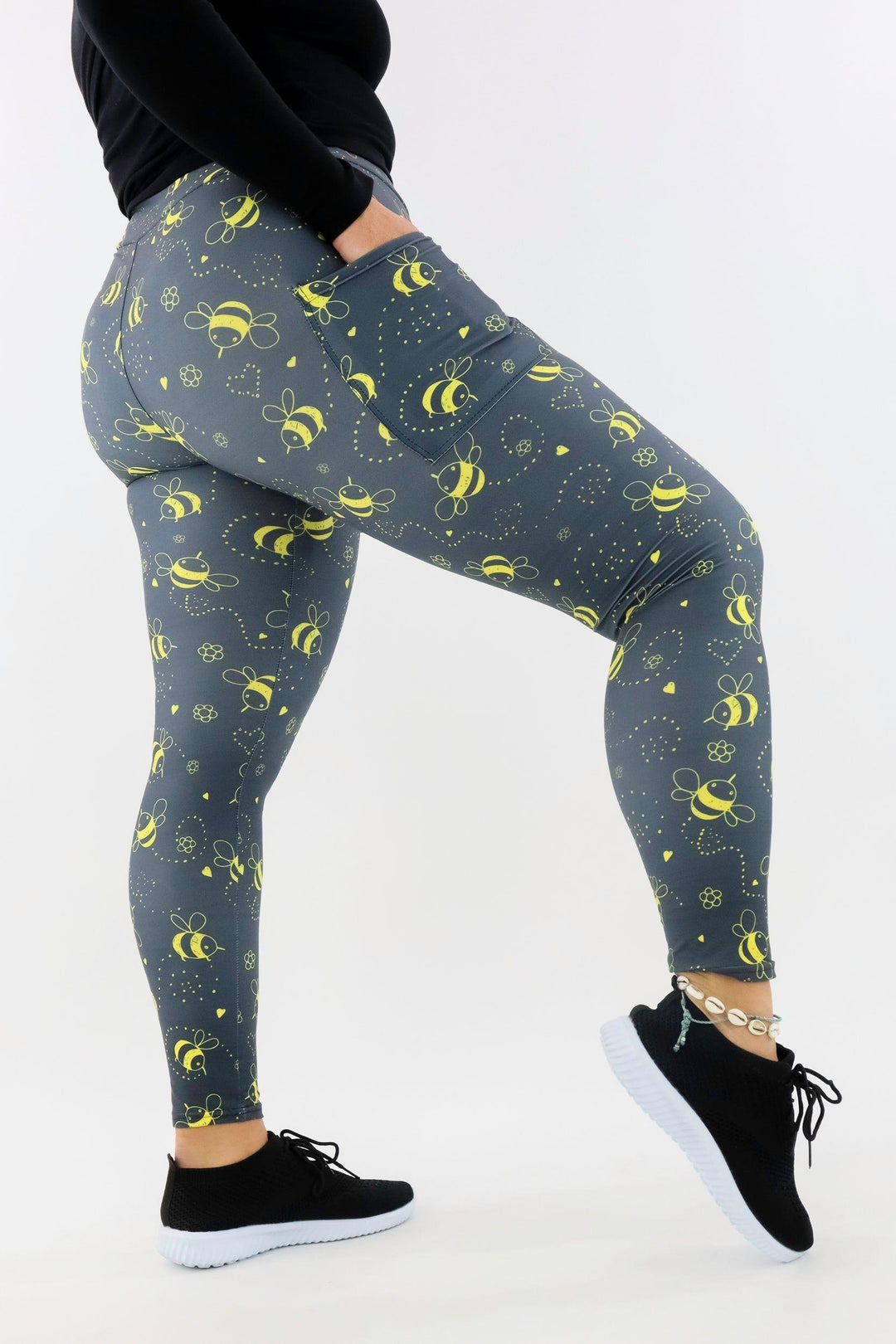 Bumble Bee - Casual - Regular Full Leggings - Pockets Casual Full Leggings - Pockets Pawlie   