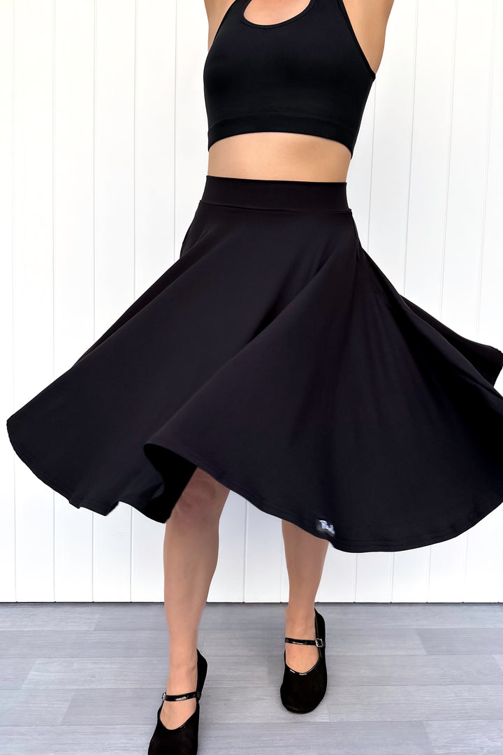 Seraphine Knee-Length Skirt - Black