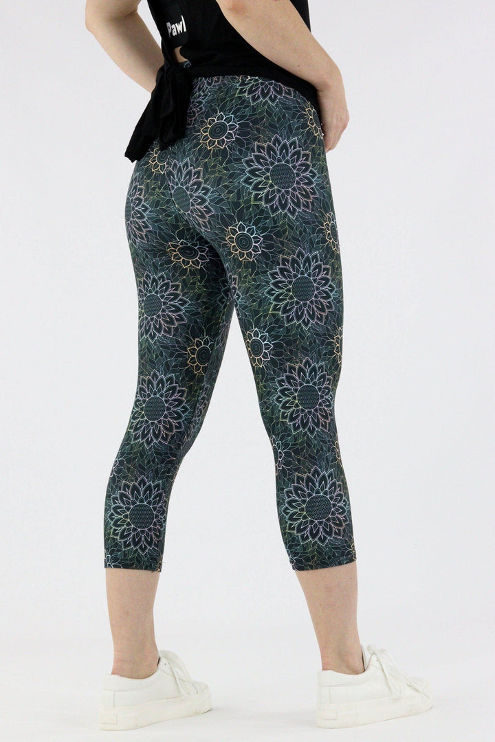 Ethereal Flower - Casual Capri Leggings Casual Capri Leggings Pawlie   