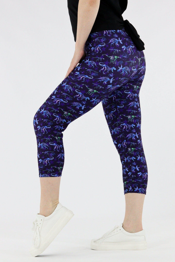 Dinosaur Fossils - Casual Capri Leggings Casual Capri Leggings Pawlie   