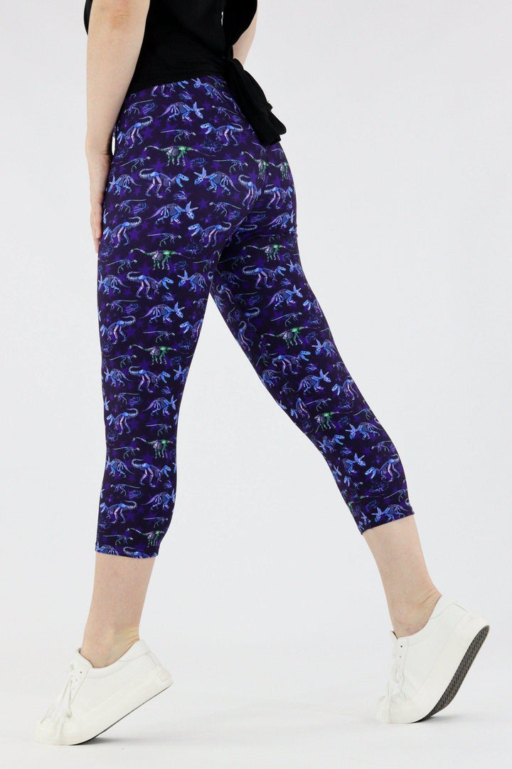 Dinosaur Fossils - Casual Capri Leggings Casual Capri Leggings Pawlie   