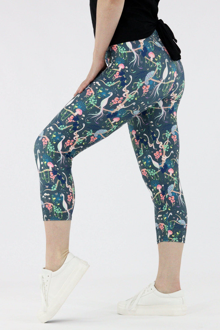 Fantasy Forest - Casual Capri Leggings Casual Capri Leggings Pawlie   