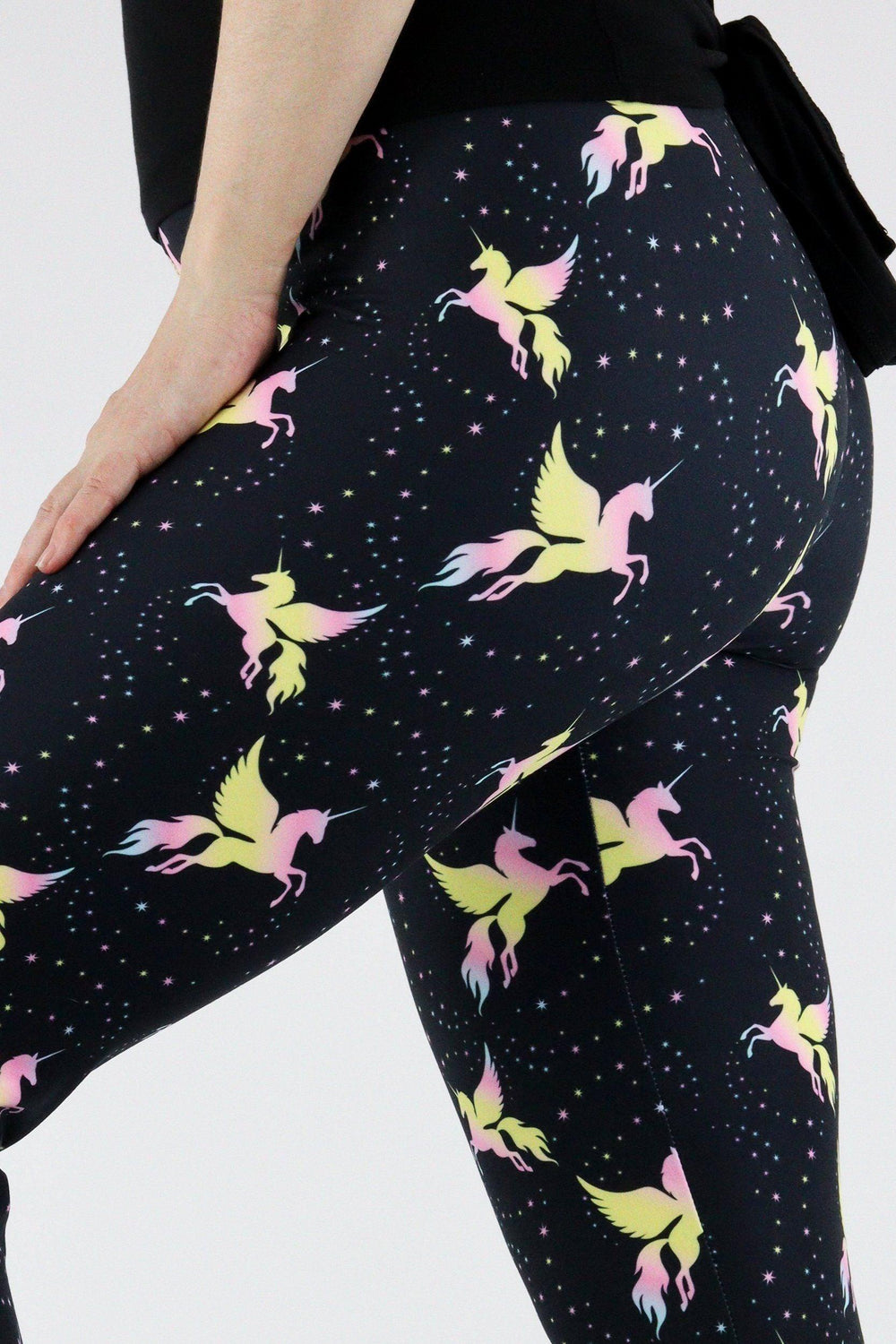 Unicorn Shimmer - Casual Capri Leggings Casual Capri Leggings Pawlie   