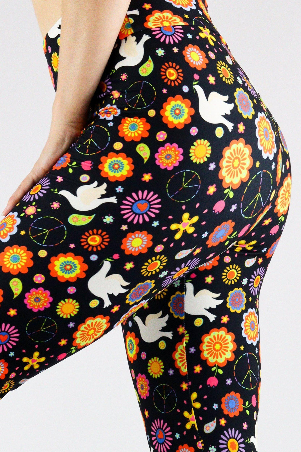 Peace Vibes - Casual Leggings Casual Full Leggings Pawlie   
