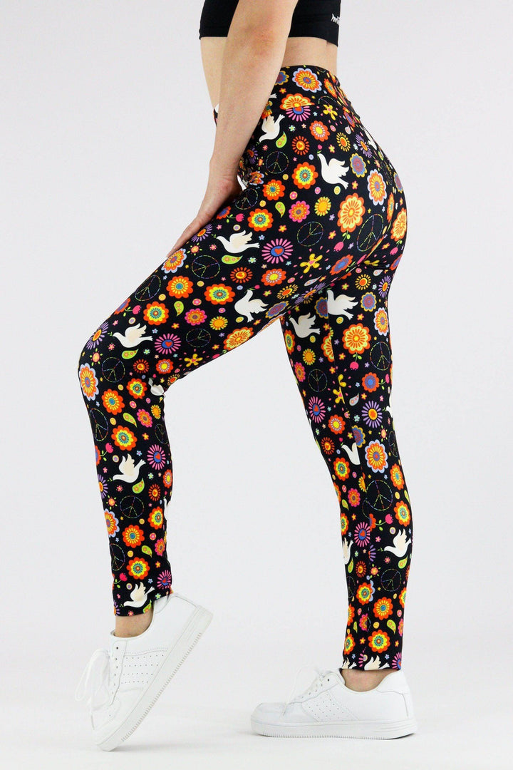 Peace Vibes - Casual Leggings Casual Full Leggings Pawlie   