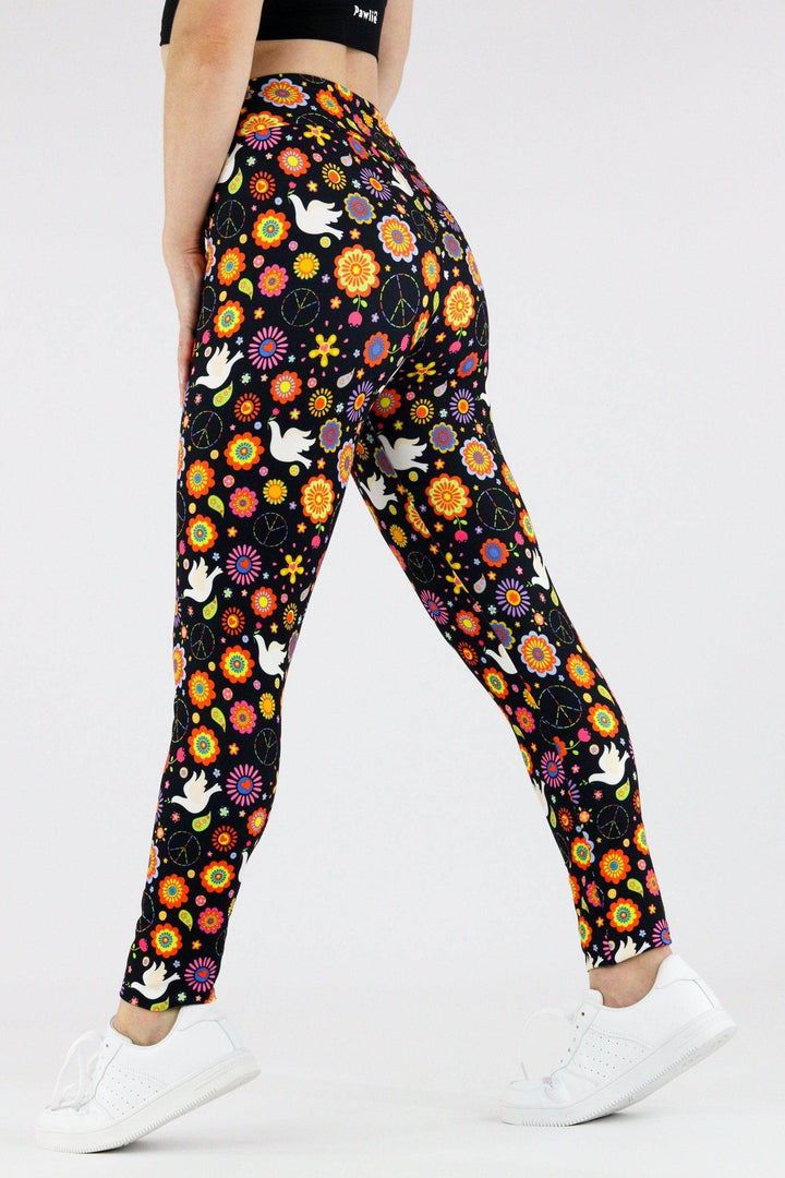 Peace Vibes - Casual Leggings Casual Full Leggings Pawlie   