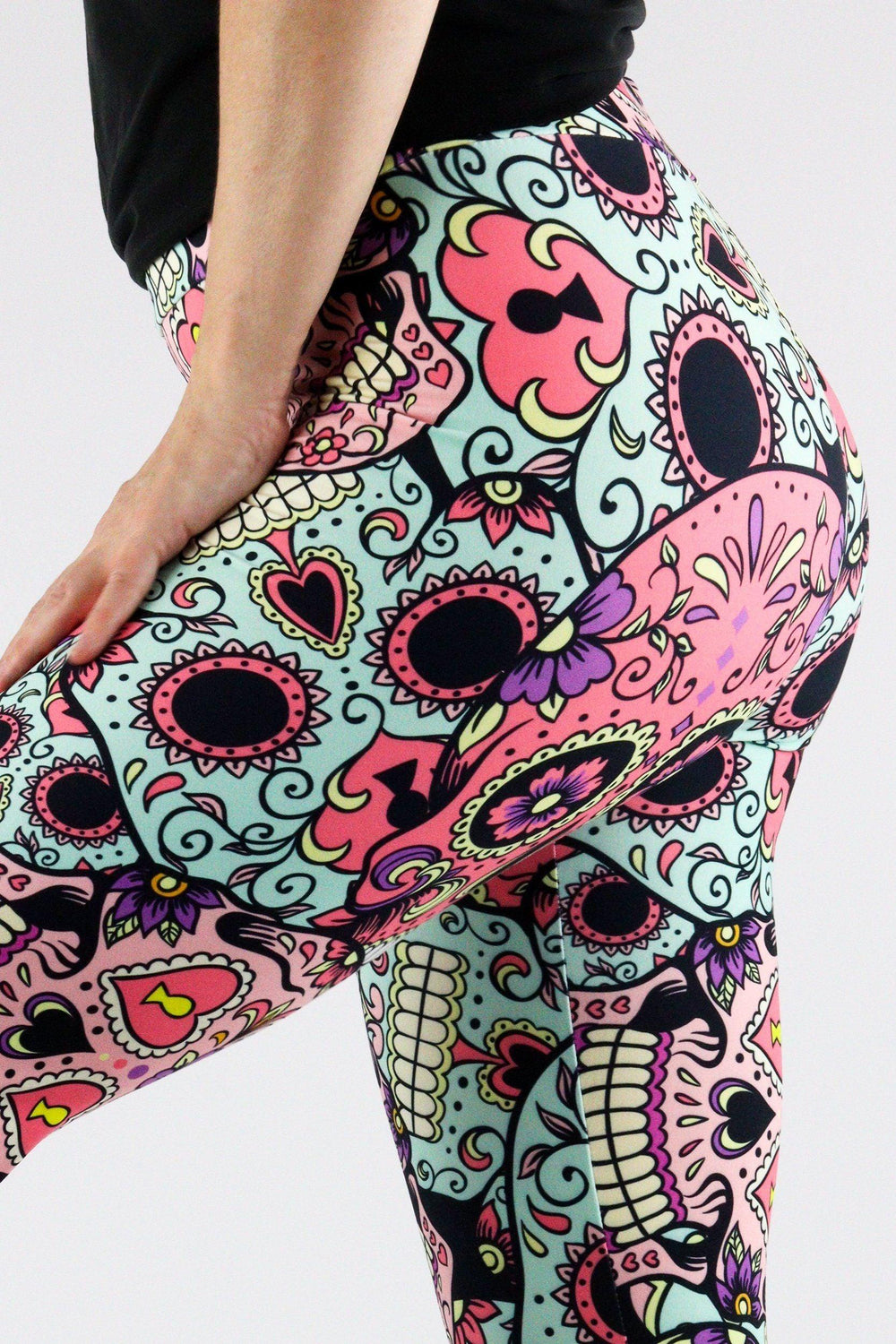 Calavera Skull - Casual Capri Leggings Casual Capri Leggings Pawlie   