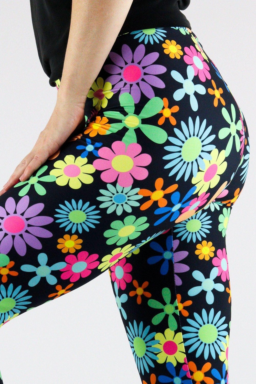 Flower Power - Casual Capri Leggings Casual Capri Leggings Pawlie   