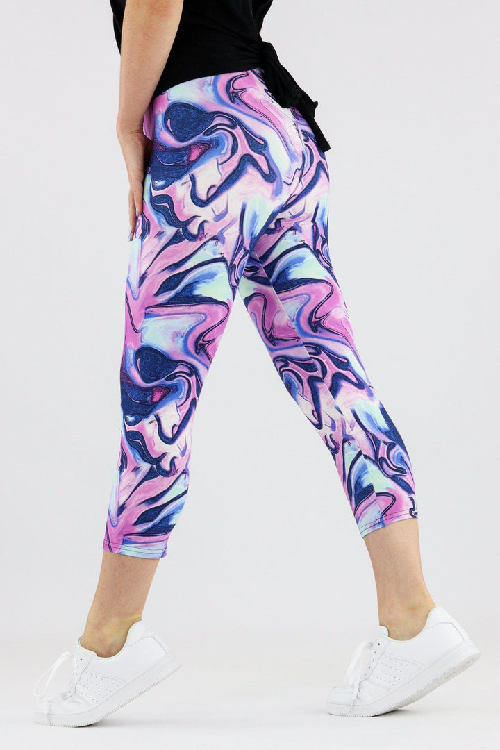 Sweet Marble - Casual Capri Leggings Casual Capri Leggings Pawlie   