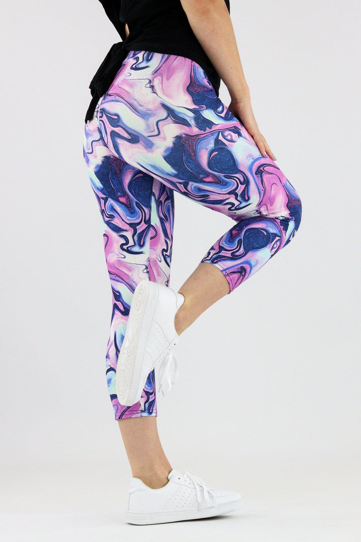 Sweet Marble - Casual Capri Leggings Casual Capri Leggings Pawlie   