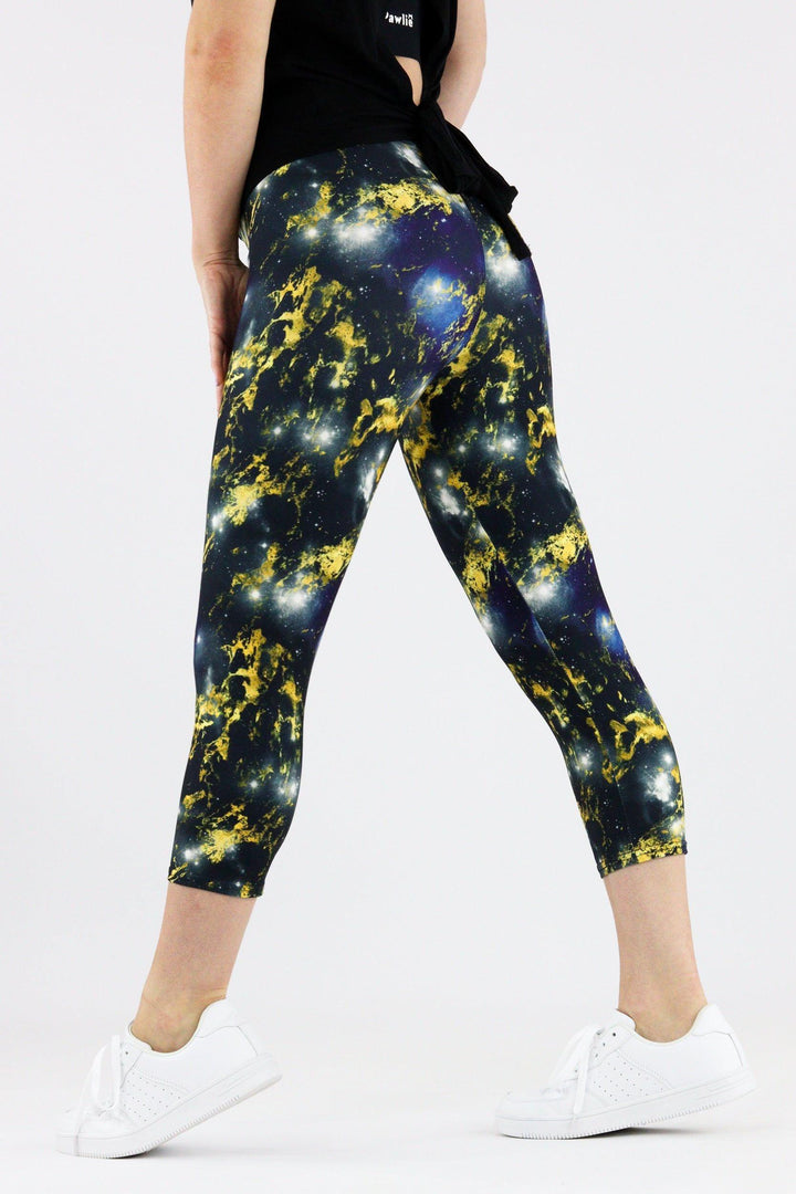 Marble Stars - Casual Capri Leggings Casual Capri Leggings Pawlie   