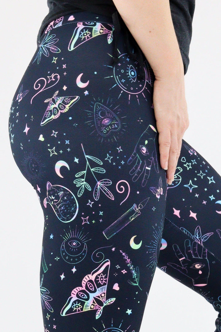 Holographic Witch - Casual Capri Leggings Casual Capri Leggings Pawlie   