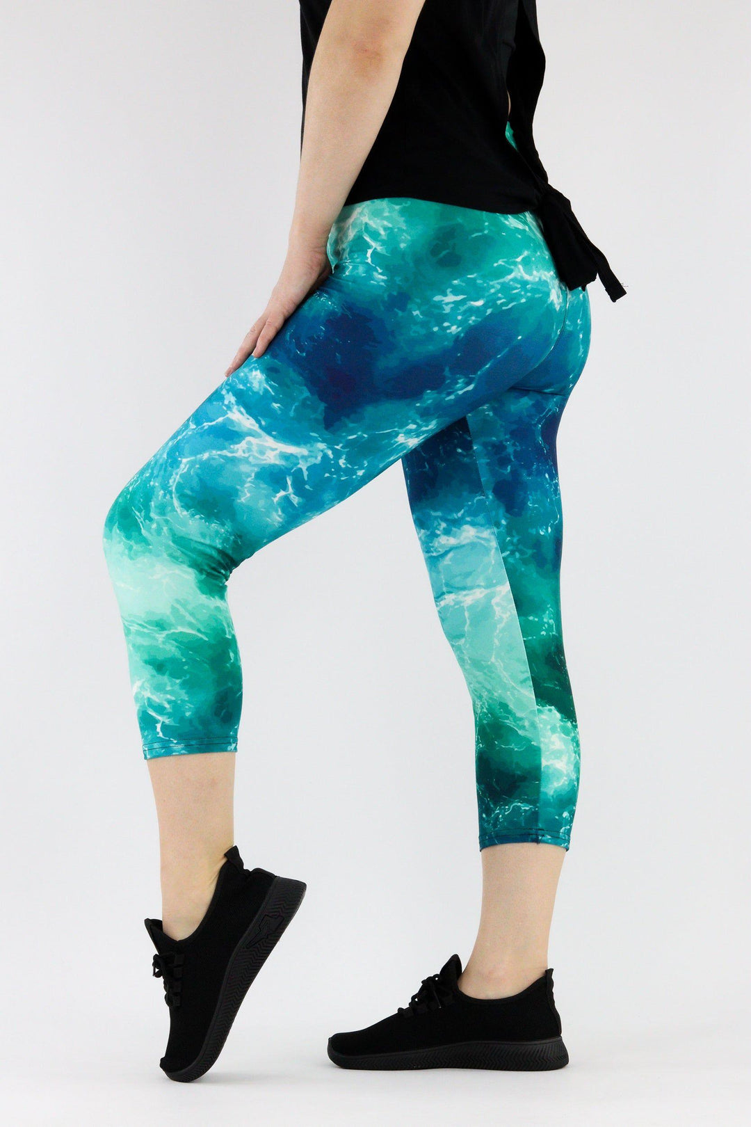 Powerful Ocean - Casual - Capri Leggings Casual Capri Leggings Pawlie   
