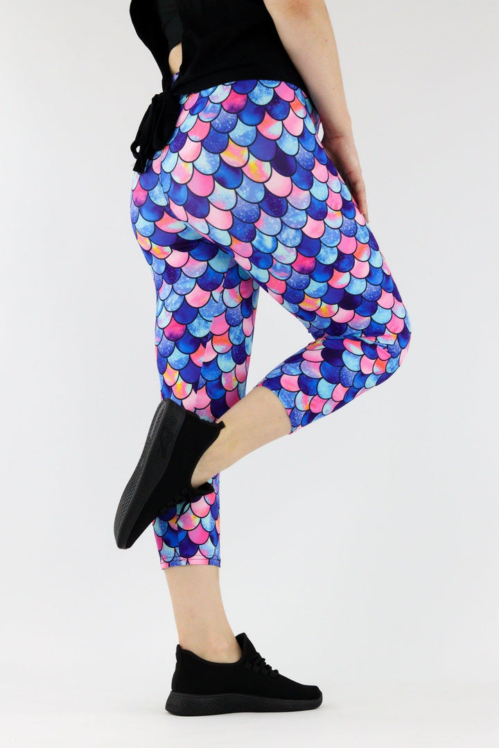 Mermaid For Each Other - Casual - Capri Leggings Casual Capri Leggings Pawlie   
