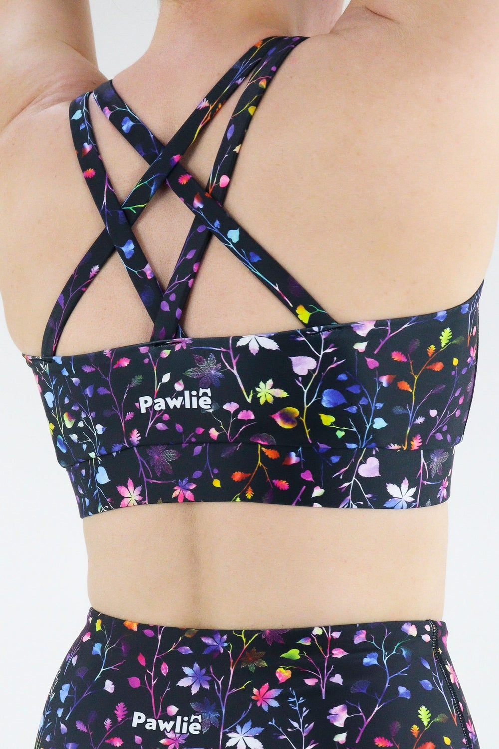 Little Leaves - Dynamic Active - Strappy Back Crop Top Active Sports Bra Pawlie   