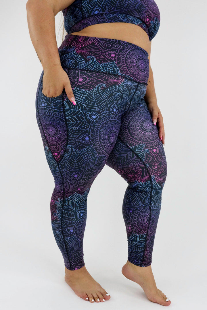 Holographic Mandala - Dynamic Active - Pocket Full Leggings Active Leggings Pawlie   