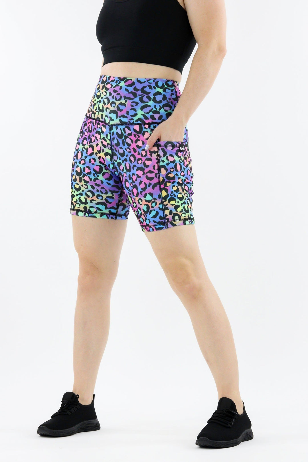 Vivid Leopard - Hybrid 2.0 - Leg Pockets - Mid Shorts Hybrid Shorts Pawlie   