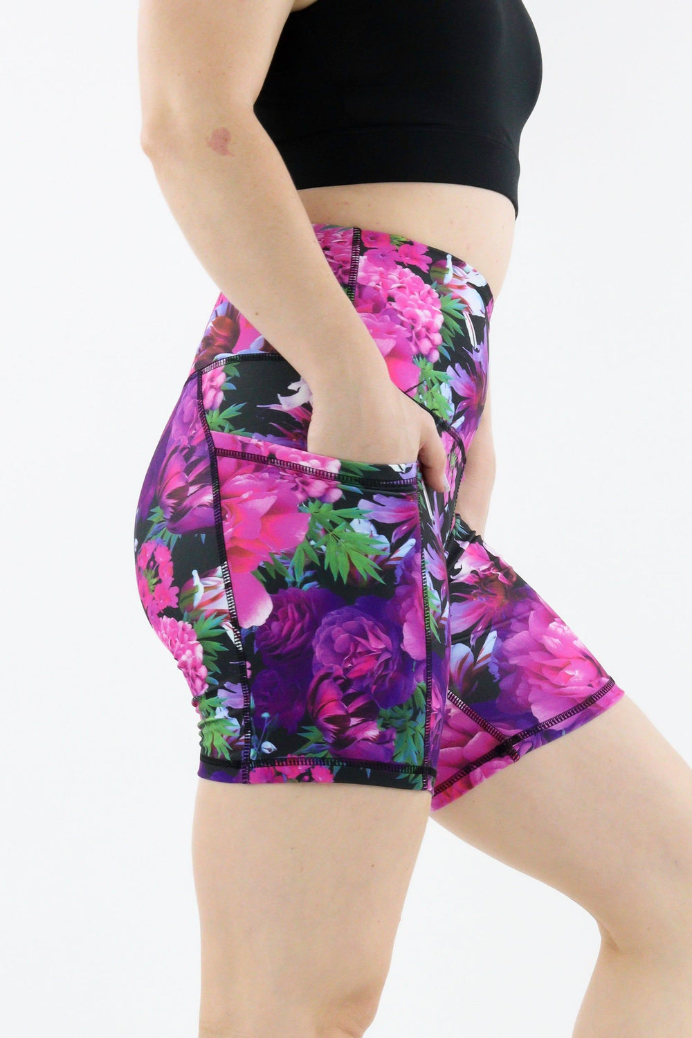Serenity Flora - Hybrid 2.0 - Leg Pockets - Mid Shorts Hybrid Shorts Pawlie   