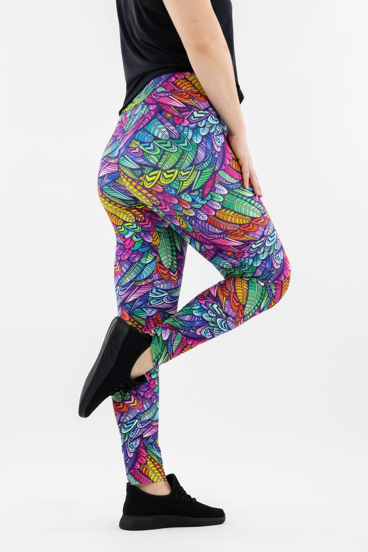 Feather Wild - Casual - Long Full Leggings Casual Full Leggings Pawlie   