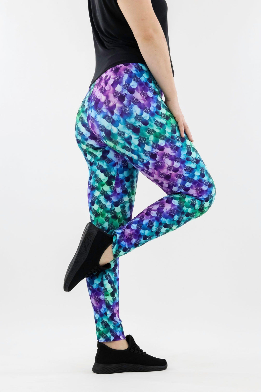 Siren Mermaid - Casual - Long Full Leggings Casual Full Leggings Pawlie   