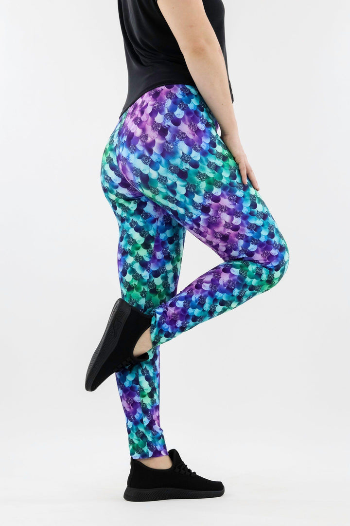 Siren Mermaid - Casual - Long Full Leggings Casual Full Leggings Pawlie   